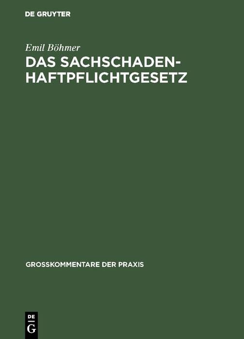 Produktbild: Das Sachschadenhaftpflichtgesetz