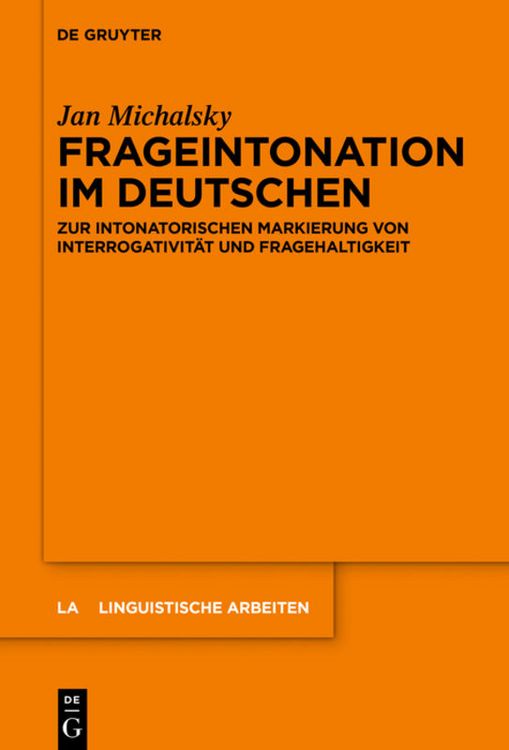 Produktbild: Frageintonation im Deutschen