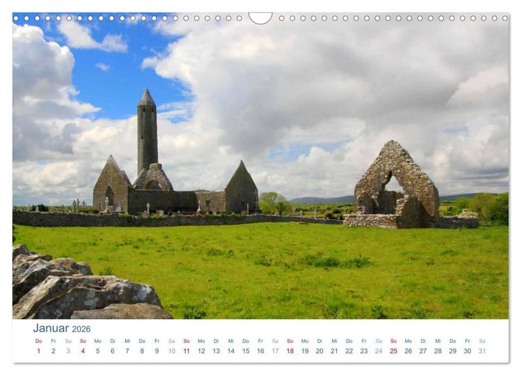 Produktbild: Irland 2026. Impressionen zwischen gr&uuml;nen H&uuml;geln und blauen K&uuml;sten (Wandkalender 2026 DIN A3 quer), CALVENDO Monatskalender