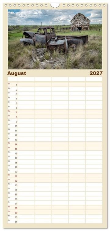 Produktbild: Familienplaner 2027 - Wo der Wind Wohnt, Amerikas Lost Places mit 5 Spalten (Wandkalender, 21 x 45 cm) CALVENDO