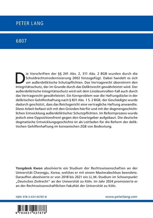 Produktbild: Au&szlig;erdeliktischer und deliktischer Integrit&auml;tsschutz