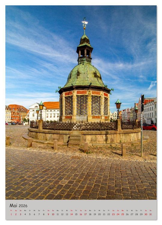Produktbild: Wismar - UNESCO Welterbe in Deutschland (Tischkalender 2026 DIN A5 hoch), CALVENDO Monatskalender