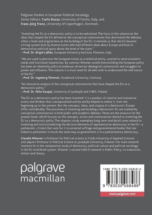 Produktbild: Inventing the EU as a Democratic Polity