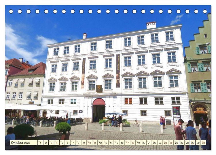 Produktbild: Unterwegs in Landshut (Tischkalender 2026 DIN A5 quer), CALVENDO Monatskalender
