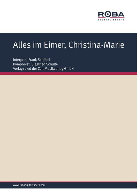 Produktbild: Alles im Eimer, Christina-Marie