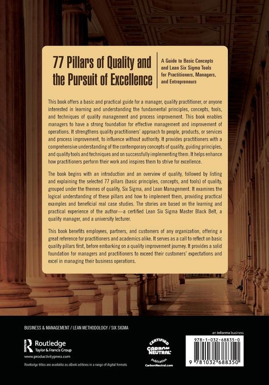Produktbild: 77 Pillars of Quality and the Pursuit of Excellence