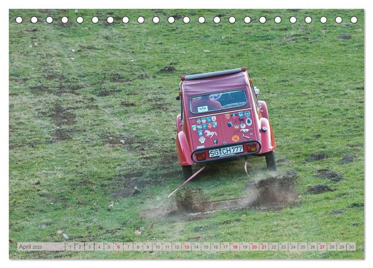 Produktbild: Citro&euml;n 2CV - Ente rot (Tischkalender 2025 DIN A5 quer), CALVENDO Monatskalender