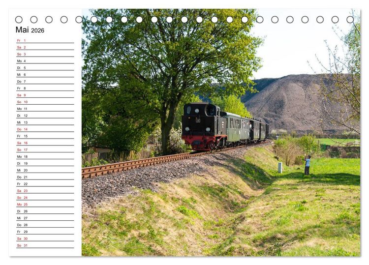Produktbild: Die Mansfelder Bergwerksbahn (Tischkalender 2026 DIN A5 quer), CALVENDO Monatskalender