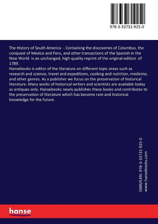 Produktbild: The History of South America