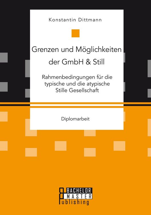 Produktbild: Grenzen und M&ouml;glichkeiten der GmbH & Still: Rahmenbedingungen f&uuml;r die typische und die atypische Stille Gesellschaft