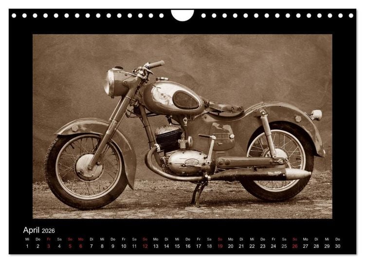 Produktbild: Motorrad Oldtimer aus &Ouml;sterreich (Wandkalender 2026 DIN A4 quer), CALVENDO Monatskalender