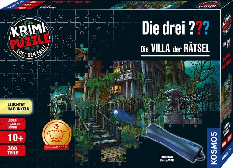 Produktbild: Krimipuzzle Die drei ??? 300 Teile / Die Villa der Rätsel