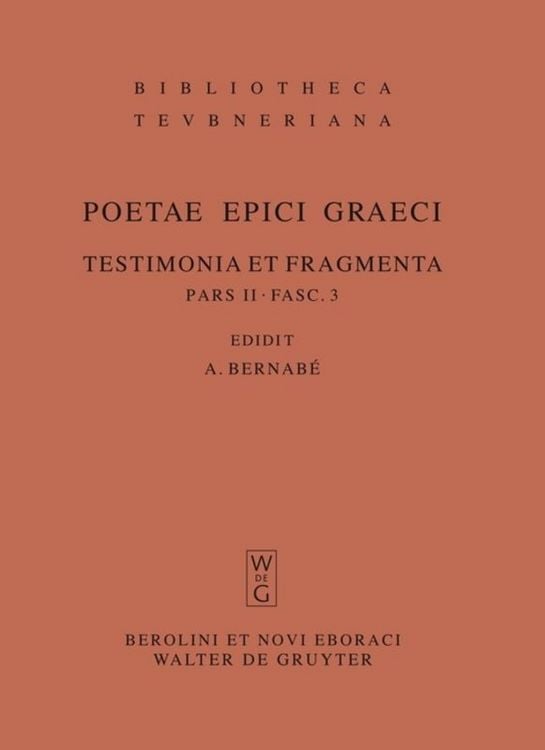 Produktbild: Poetae epici Graeci. Testimonia et fragmenta. / Musaeus. Linus. Epimenides. Papyrus Derveni. Indices