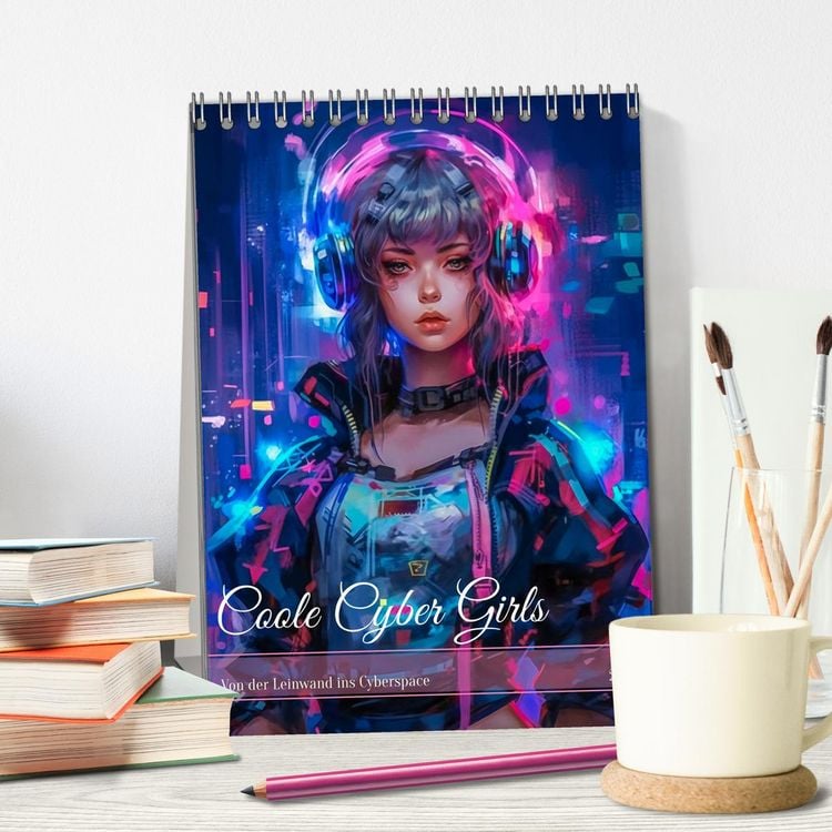 Produktbild: Coole Cyber Girls (Tischkalender 2026 DIN A5 hoch), CALVENDO Monatskalender