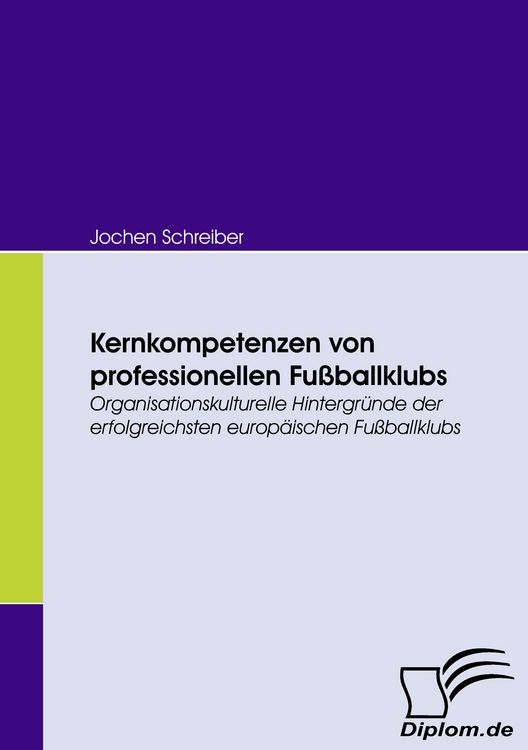 Produktbild: Kernkompetenzen von professionellen Fu&szlig;ballklubs