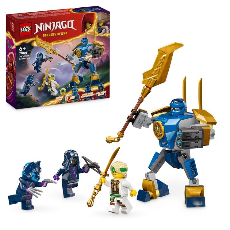 Bild vom Artikel LEGO NINJAGO 71805 Jay Battle Mech, Ninja-Spielzeug mit Actionfiguren vom Autor 