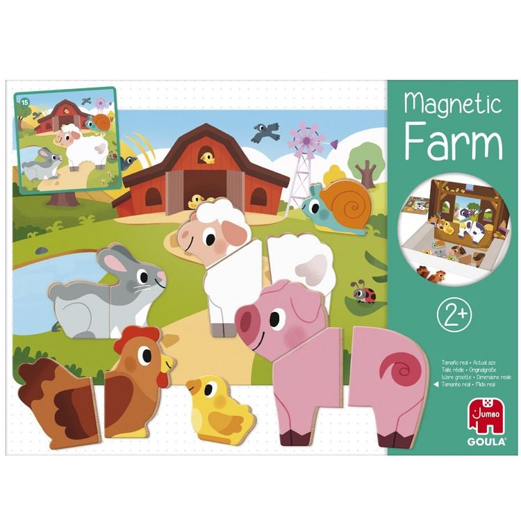 Produktbild: Goula 1110100488 - Magnetic Farm, Tier-Puzzle, Magnetspiel ab 2 Jahren