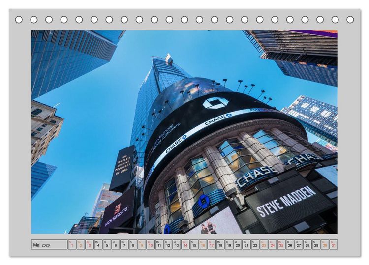 Produktbild: New York &ndash; Von Brooklyn zur Grand Central Station (Tischkalender 2026 DIN A5 quer), CALVENDO Monatskalender