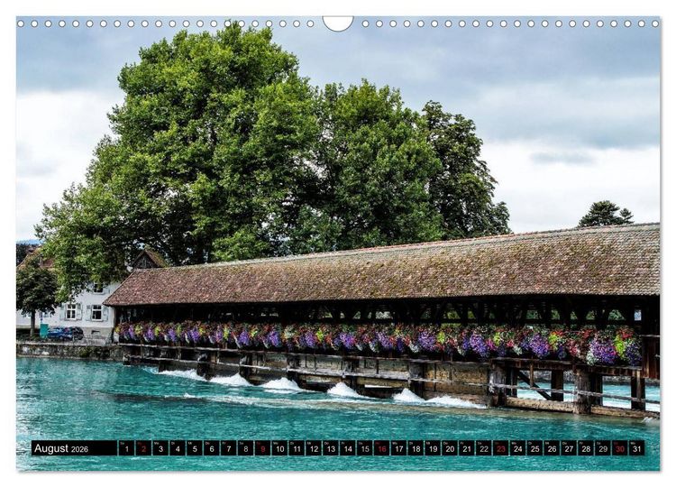 Produktbild: Bellevue Schweiz (Wandkalender 2026 DIN A3 quer), CALVENDO Monatskalender