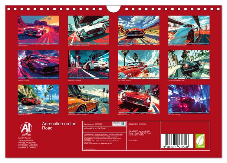 Produktbild: Adrenaline on the Road (Wall Calendar 2026 DIN A4 landscape), CALVENDO 12 Month Wall Calendar