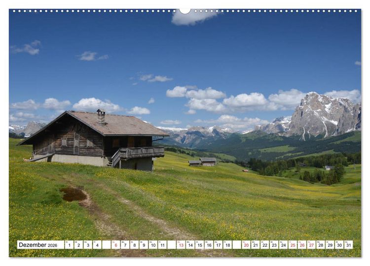 Produktbild: Seiser Alm Sommer (Wandkalender 2026 DIN A2 quer), CALVENDO Monatskalender