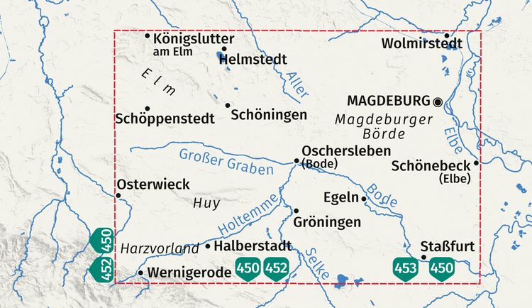 Produktbild: KOMPASS Wanderkarte 465 Magdeburg, Halberstadt, Mittel-Elbe & Harzvorland 1:50.000