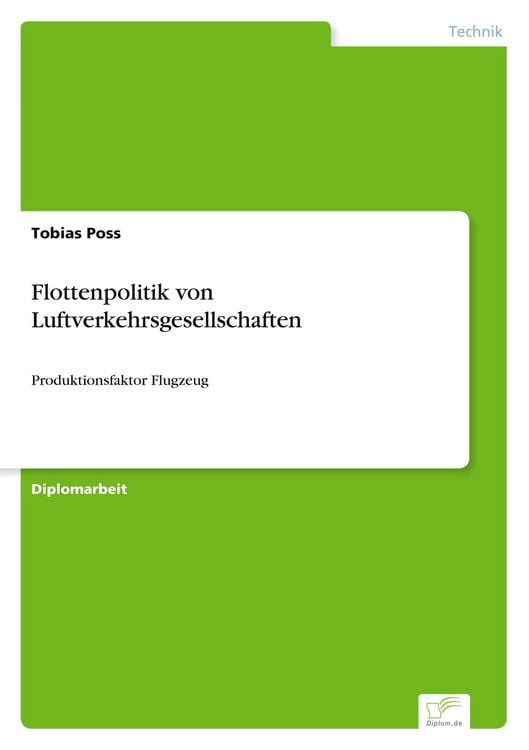 Produktbild: Flottenpolitik von Luftverkehrsgesellschaften
