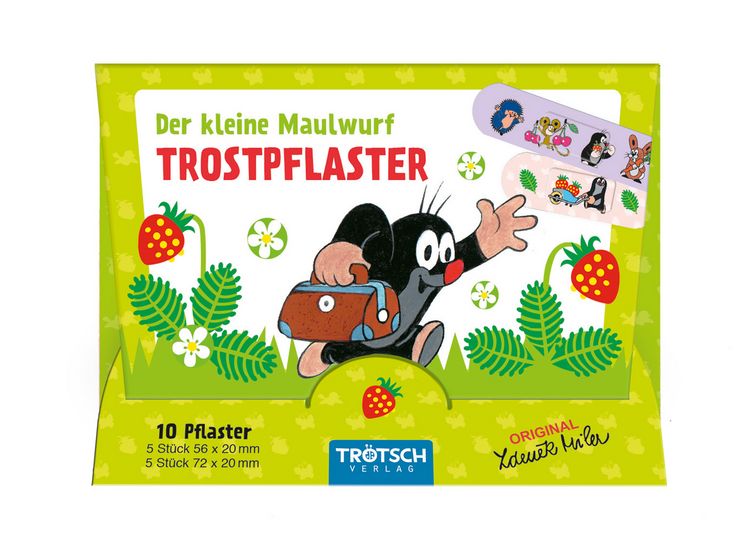 Produktbild: Tr&ouml;tsch Der kleine Maulwurf Pflasterset Trostpflaster gr&uuml;n