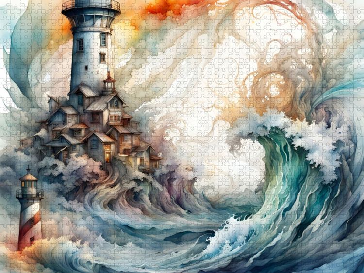 Produktbild: CALVENDO Puzzle Ein Motiv aus dem Kalender Einsame W&auml;chter Leuchtt&uuml;rme | 1000 Teile Lege-Gr&ouml;&szlig;e 64x48cm Foto-Puzzle f&uuml;r gl&uuml;ckliche Stunden