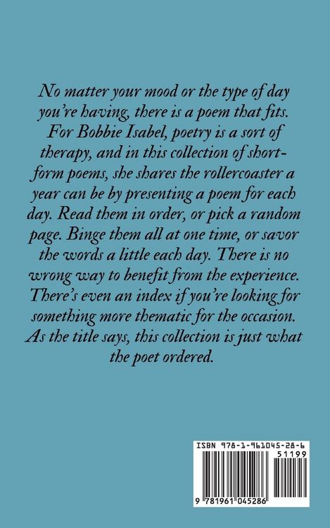 Produktbild: Just What the Poet Ordered