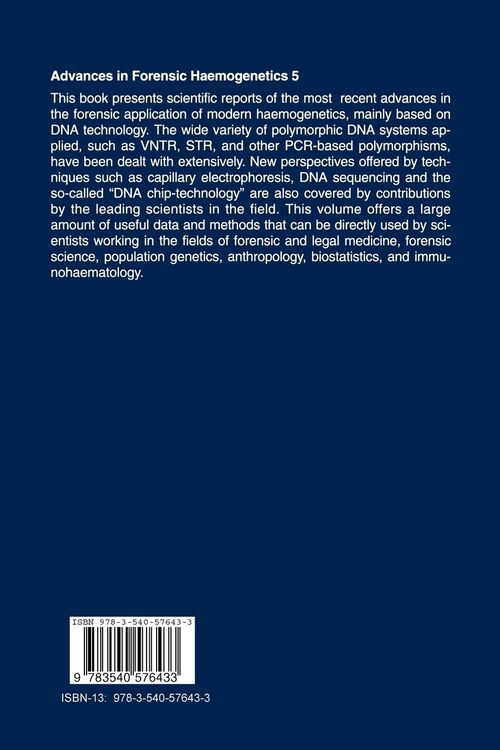 Produktbild: Advances in Forensic Haemogenetics