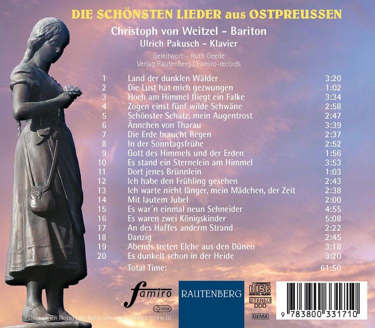 Produktbild: CD - Die sch&ouml;nsten Lieder aus Ostpreu&szlig;en