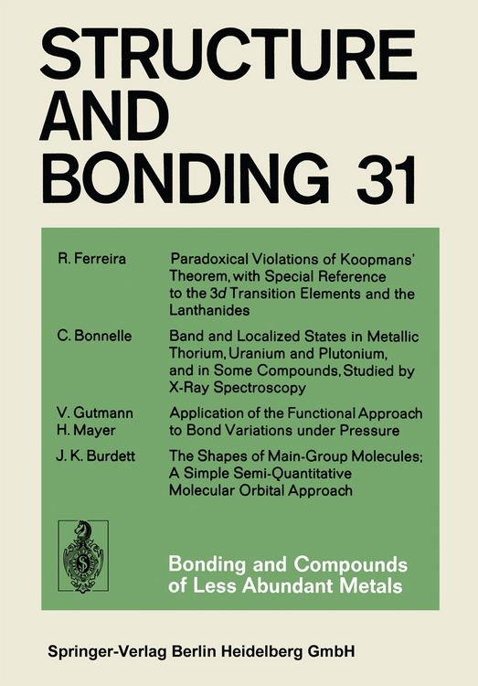 Produktbild: Bonding and Compounds of Less Abundant Metals