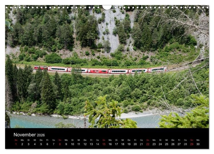 Produktbild: Schweizer Eisenbahn (Wandkalender 2026 DIN A3 quer), CALVENDO Monatskalender