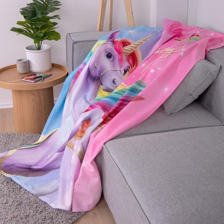 Produktbild: Herding 7528601035 - Unicorn Academy, Fleecedecke, 130 x 160 cm