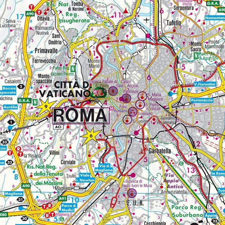 Produktbild: freytag & berndt Stra&szlig;enkarte Latium - Rom - Vatikan 1:150.000