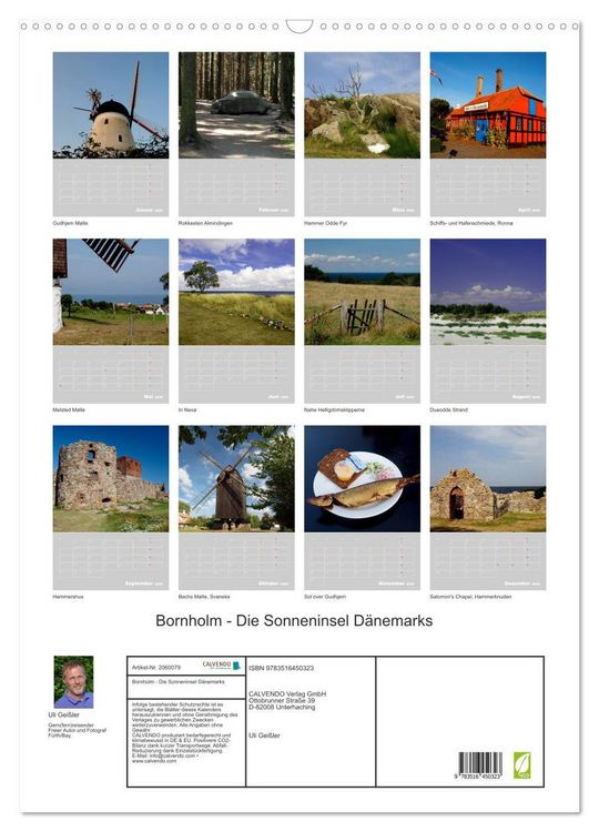 Produktbild: Bornholm - Die Sonneninsel D&auml;nemarks (Wandkalender 2026 DIN A2 hoch), CALVENDO Monatskalender