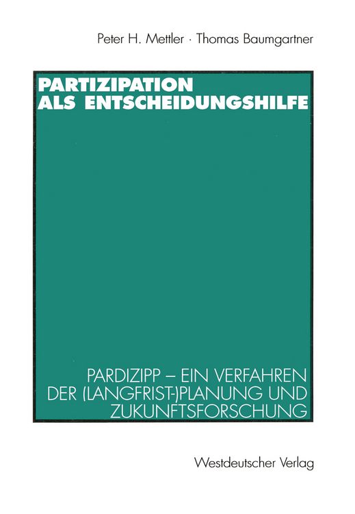 Produktbild: Partizipation als Entscheidungshilfe