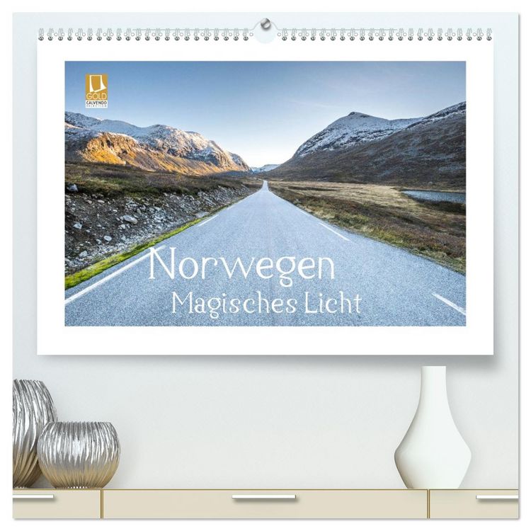 Produktbild: Norwegen Magisches Licht (hochwertiger Premium Wandkalender 2026 DIN A2 quer), Kunstdruck in Hochglanz