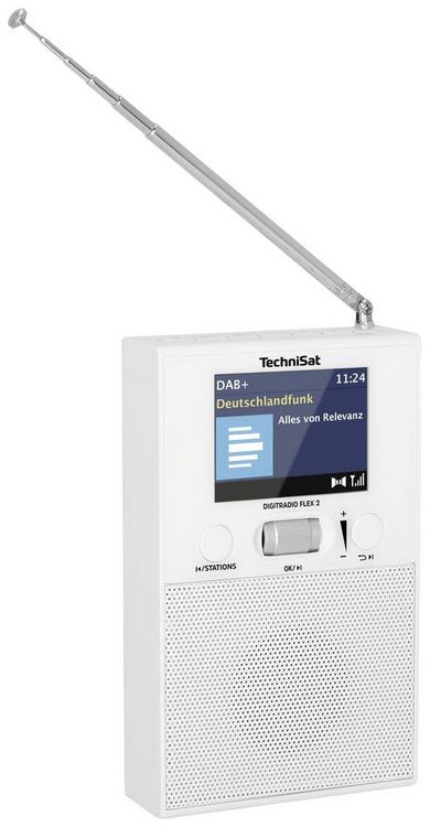 Produktbild: TechniSat DIGITRADIO FLEX 2 Steckdosenradio DAB+, UKW Bluetooth&reg; Inkl. Lautsprecherbox, Weckfunktion Wei&szlig;