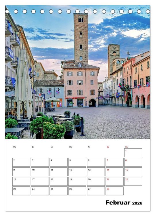 Produktbild: Piemont - Impressionen aus Norditalien (Tischkalender 2026 DIN A5 hoch), CALVENDO Monatskalender