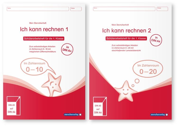 Produktbild: Ich kann rechnen 1 und 2 - Ausgabe in A4 - Sch&uuml;lerarbeitshefte f&uuml;r die 1. Klasse
