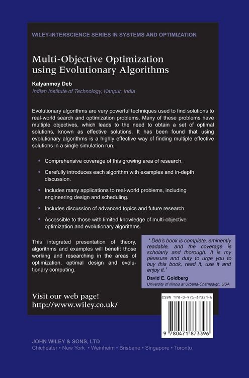 Produktbild: Multi-Objective Optimization Using Evolutionary Algorithms