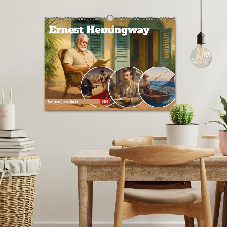 Produktbild: Ernest Hemingway (Wandkalender 2026 DIN A3 quer), CALVENDO Monatskalender