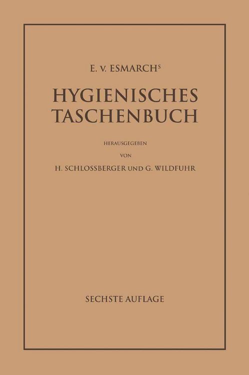 Produktbild: E. von Esmarch's Hygienisches Taschenbuch