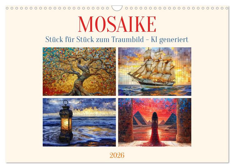 Produktbild: Mosaike (Wandkalender 2026 DIN A3 quer), CALVENDO Monatskalender