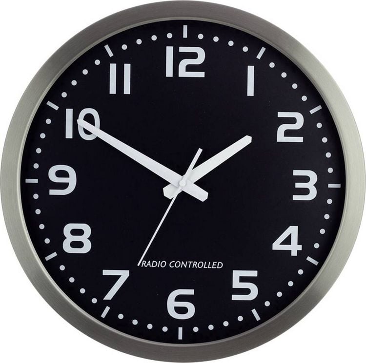 Produktbild: M601508 Funk Wanduhr 40cm Aluminium