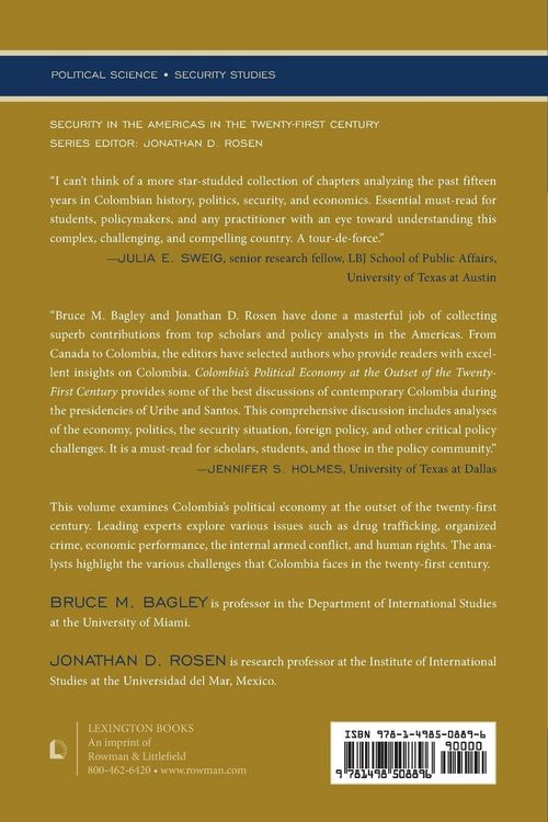 Produktbild: Colombia's Political Economy at the Outset of the Twenty-First Century