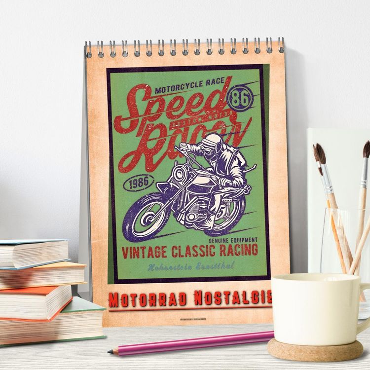 Produktbild: Motorrad Nostalgie (Tischkalender 2026 DIN A5 hoch), CALVENDO Monatskalender