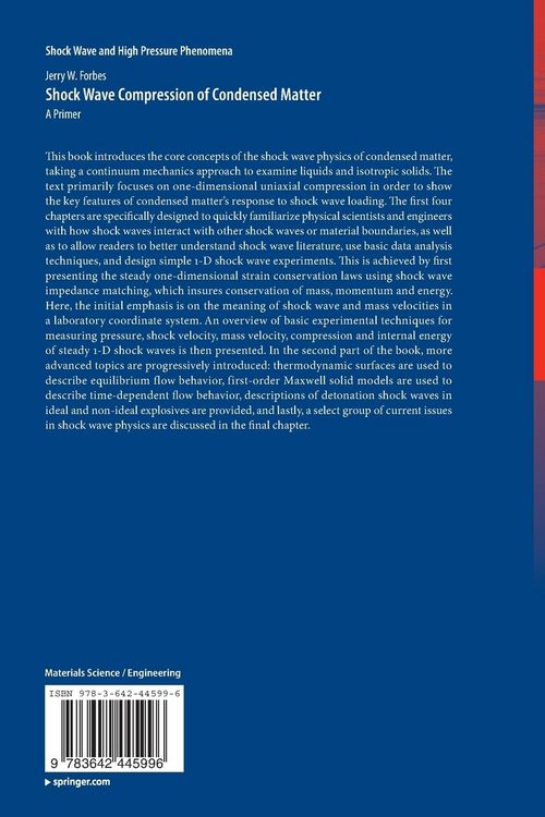 Produktbild: Shock Wave Compression of Condensed Matter